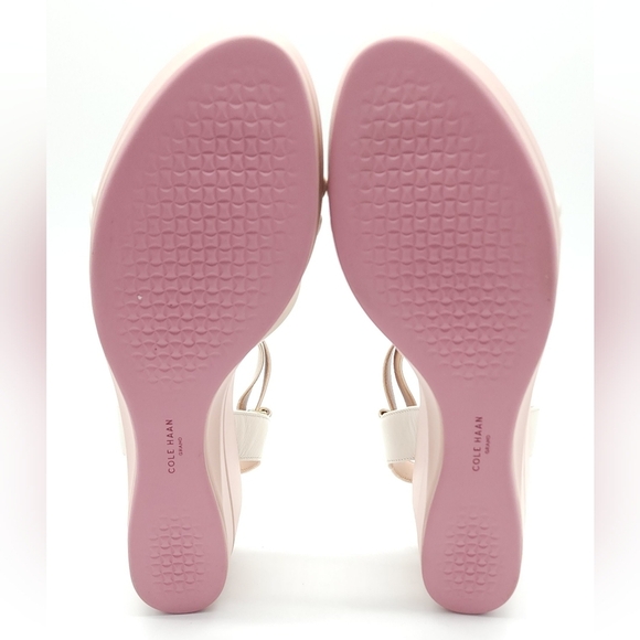 Cole Haan Women's Grand Ambition Addison Ivory Rose Flatform Wedge Size 11B - Picture 7 of 8